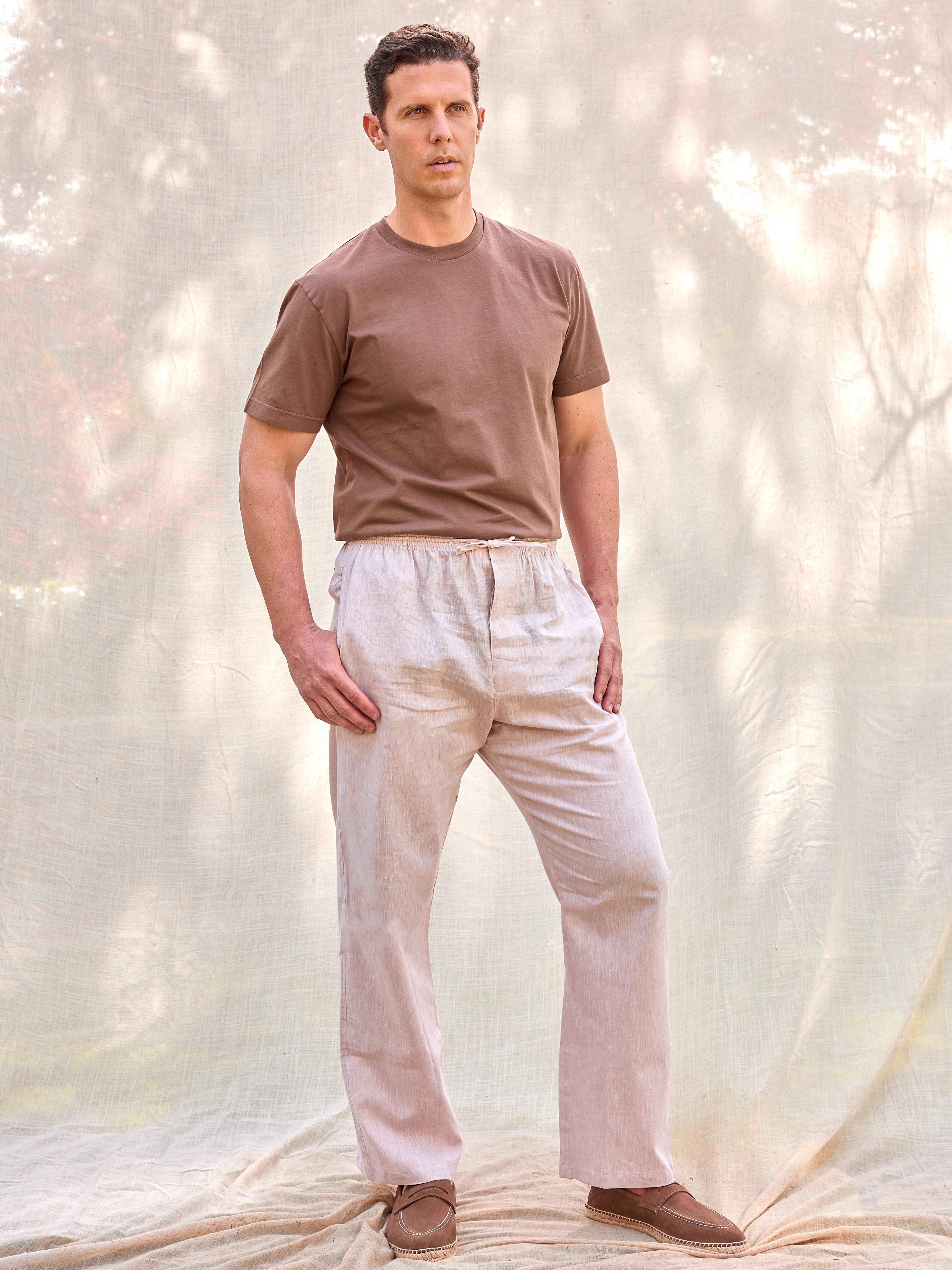Camiseta 100% algodón orgánico gramaje alto 200 GSM hecha en Portugal marrón chocolate premium España verano moda hombre Arzalè
