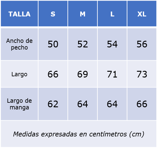 Guía de tallas de punto: polos y jerseys Arzalè