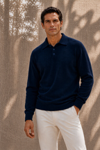 POLO MANGA LARGA AZUL NAVY